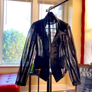 Sheer see through black Akita women’s blazer